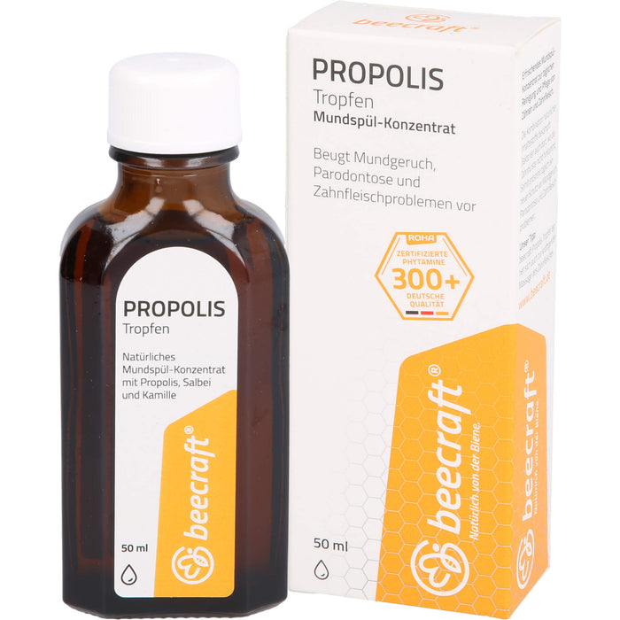 beecraft Propolis Tropfen Mundspül-Konzentrat, 50 ml Solution