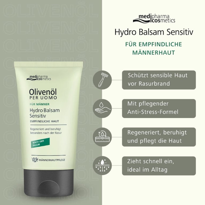 medipharma cosmetics Olivenöl Per Uomo Hydro Balsam Sensitiv, 50 ml Crème