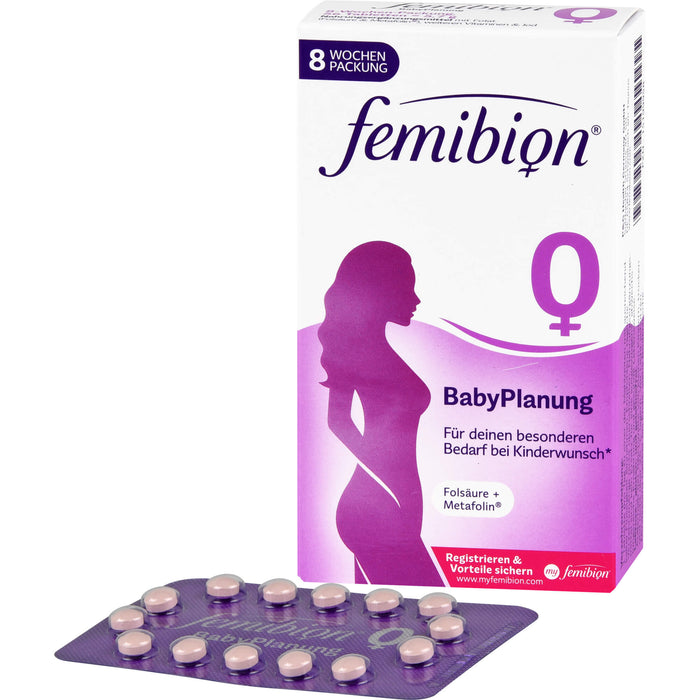 Femibion 0 Babyplanung Folsäure + Metafolin Tabletten, 56 St. Tabletten