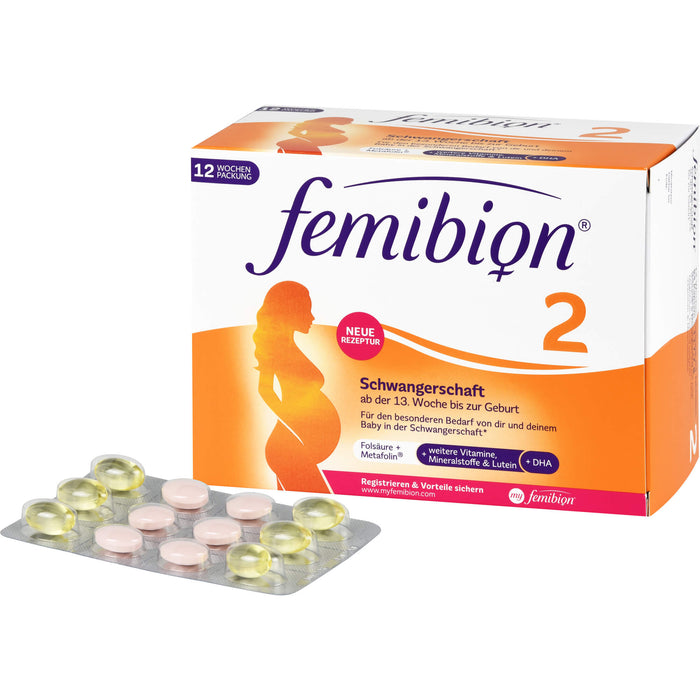 Femibion 2 Schwangerschaft Tabletten und Kapseln, 84 pc Tablettes