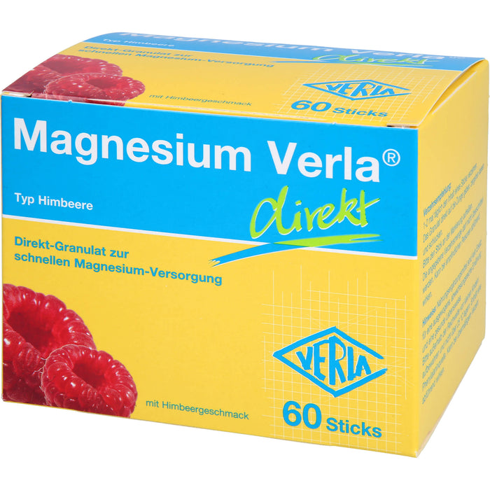 Magnesium Verla direkt, Direkt-Granulat, Himbeere, 60 pc Sachets