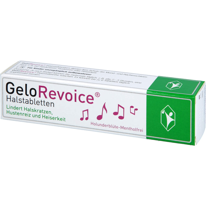 GeloRevoice Halstabletten Holunderblüte-Mentholfrei, 20 pcs. Tablets