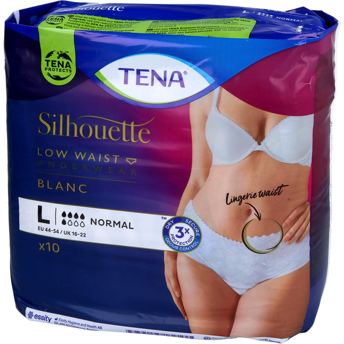 TENA Silhouette Unterwäsche hüfthoch blanc L, 10 pcs. Nappy trousers