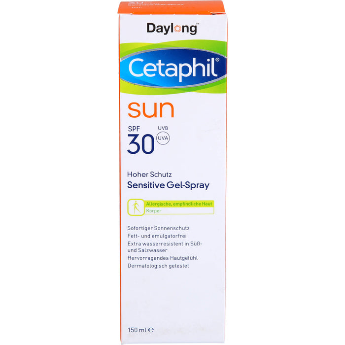 CETAPHIL SUN Sensitive Gel-Spray SPF 30 extra-leichter, fettfreier Sonnenschutz, 150 ml Solution