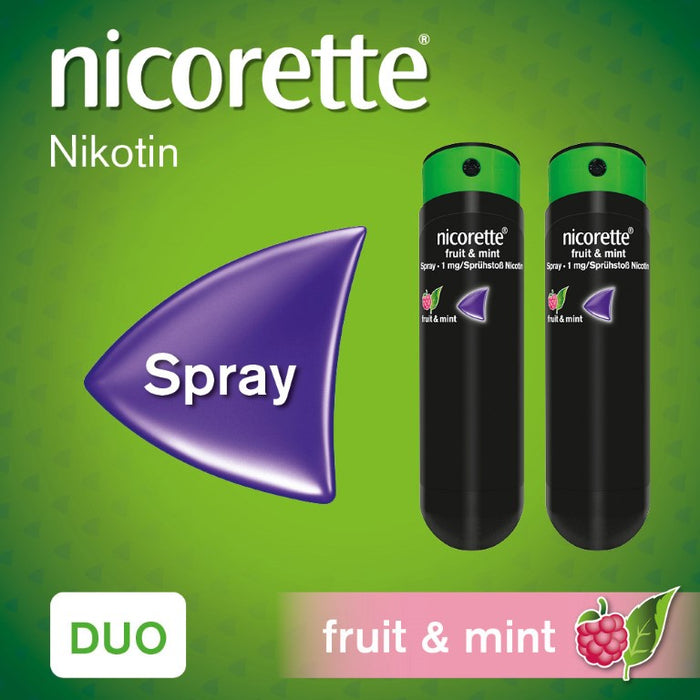 nicorette fruit & mint Spray zur Anwendung in der Mundhöhle, 2 St. Spray