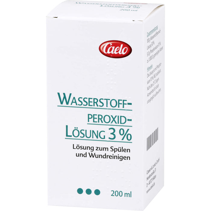 Caelo Wasserstoffperoxid 3 % Lösung Standard Zulassung, 200 ml Solution