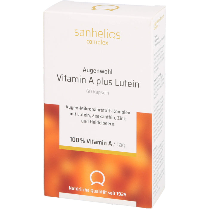 sanhelios complex Augenwohl Vitamin A plus Lutein Kapseln, 60 pc Capsules