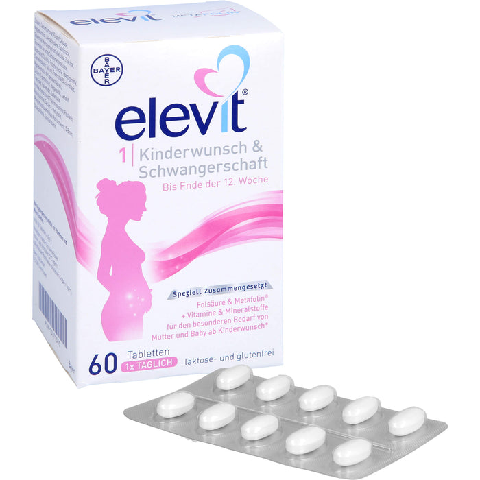 Elevit 1 Tabletten bei Kinderwunsch & Schwangerschaft, 60 St. Tabletten