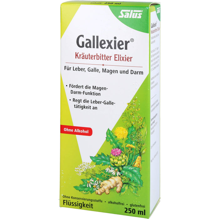 Salus Gallexier Kräuterbitter Elixier, 250 ml Solution