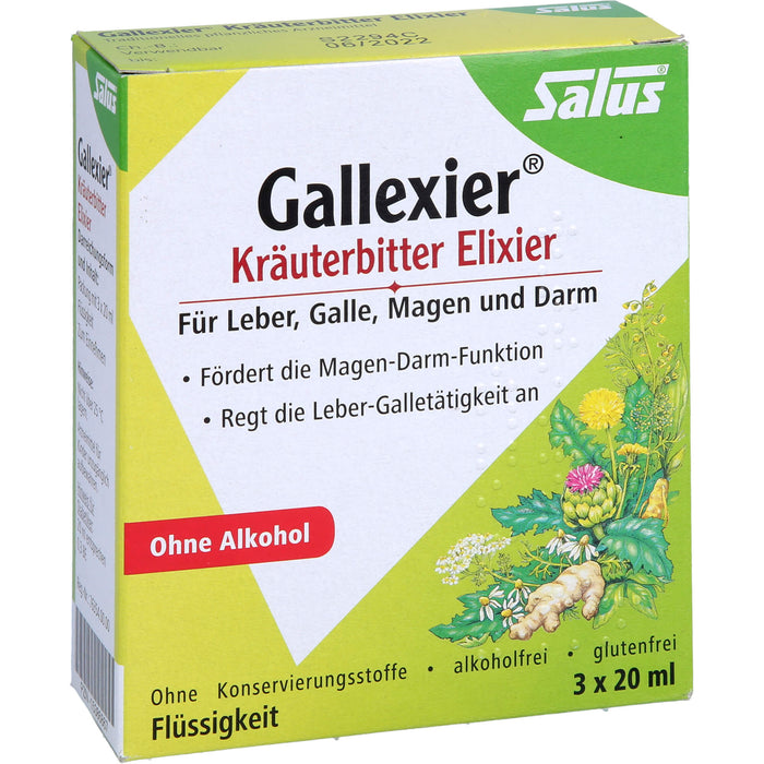 Salus Gallexier Kräuterbitter Elixier, 60 ml Solution