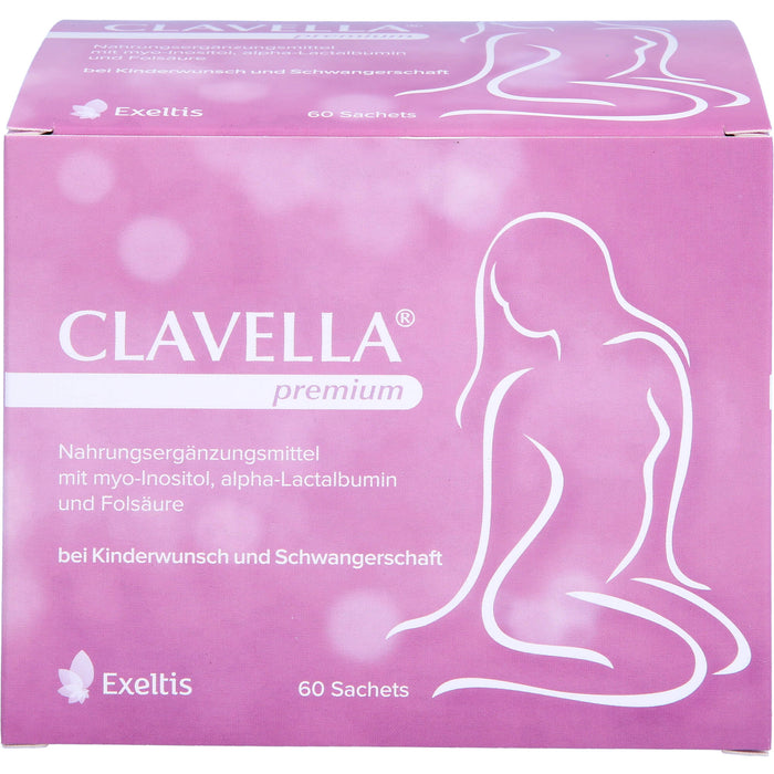 CLAVELLA premium Sachets bei Kinderwunsch und Schwangerschaft, 60 pcs. Sachets