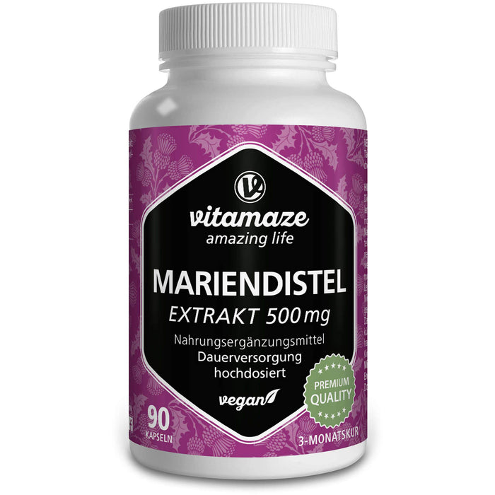 vitamaze Mariendistel 500 mg Extrakt Kapseln, 90 pc Capsules