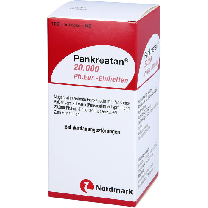 Pankreatan 20.000 Ph.Eur.-Einheiten Hartkapseln, 100 pcs. Capsules