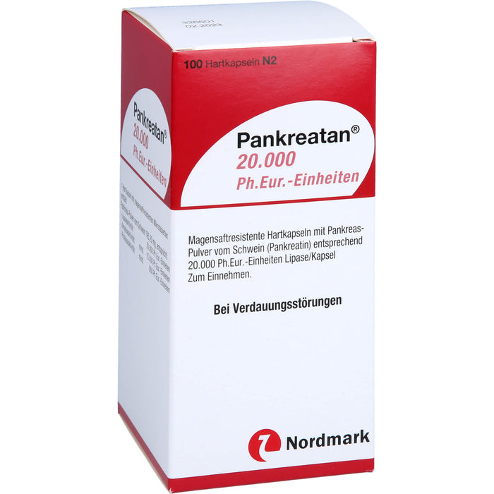 Pankreatan 20.000 Ph.Eur.-Einheiten Hartkapseln, 100 pc Capsules