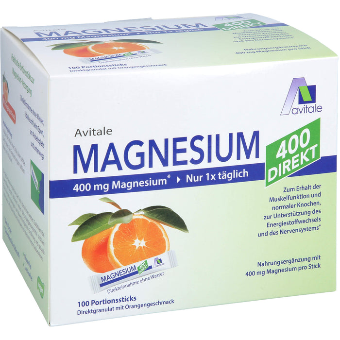 Magnesium 400 direkt Orange, 100 pcs. Sachets