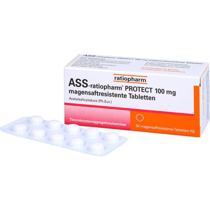 ASS-ratiopharm PROTECT 100 mg magensaftresistente Tabletten, 50 pc Tablettes