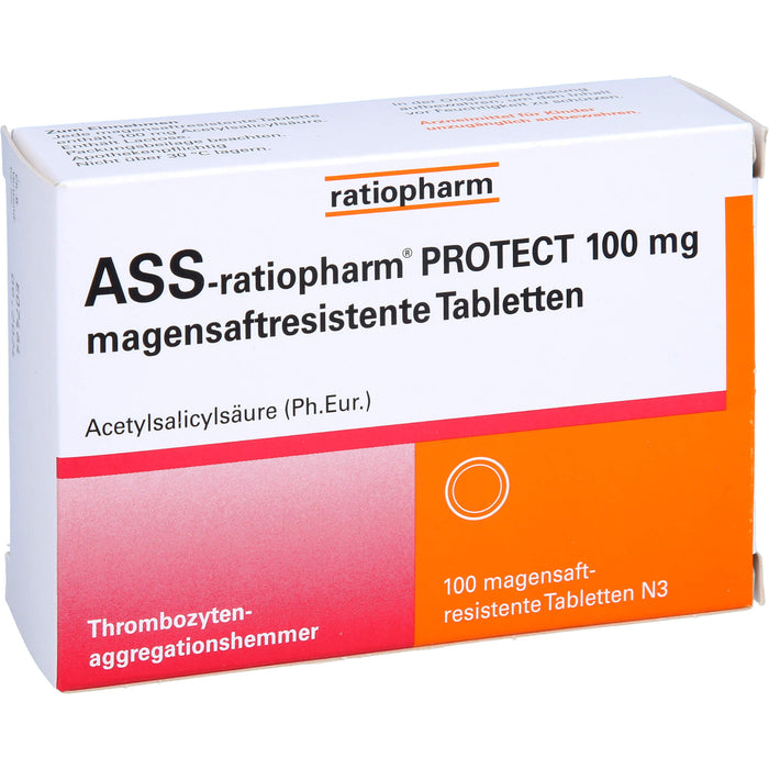 ASS-ratiopharm Protect 100 mg Tabletten, 100 St. Tabletten