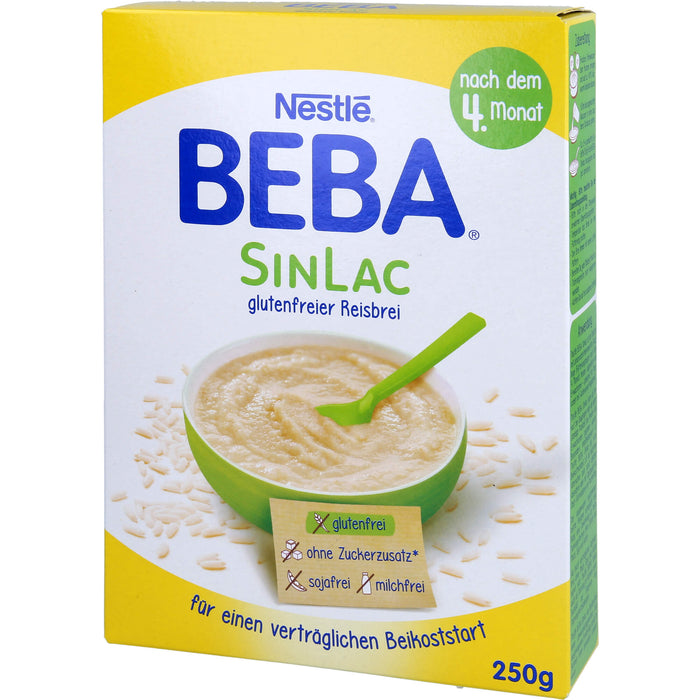 Nestlé BEBA SinLac glutenfreier Reisbrei Pulver, 250 g Powder