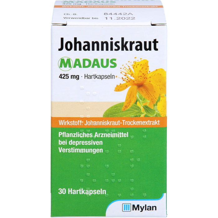 Johanniskraut MADAUS 425 mg Hartkapseln, 30 pcs. Capsules