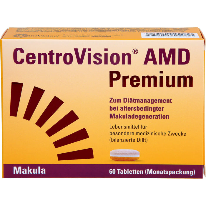 CentroVision AMD Premium Tabletten bei altersbedingter Makuladegeneration, 60 pc Tablettes