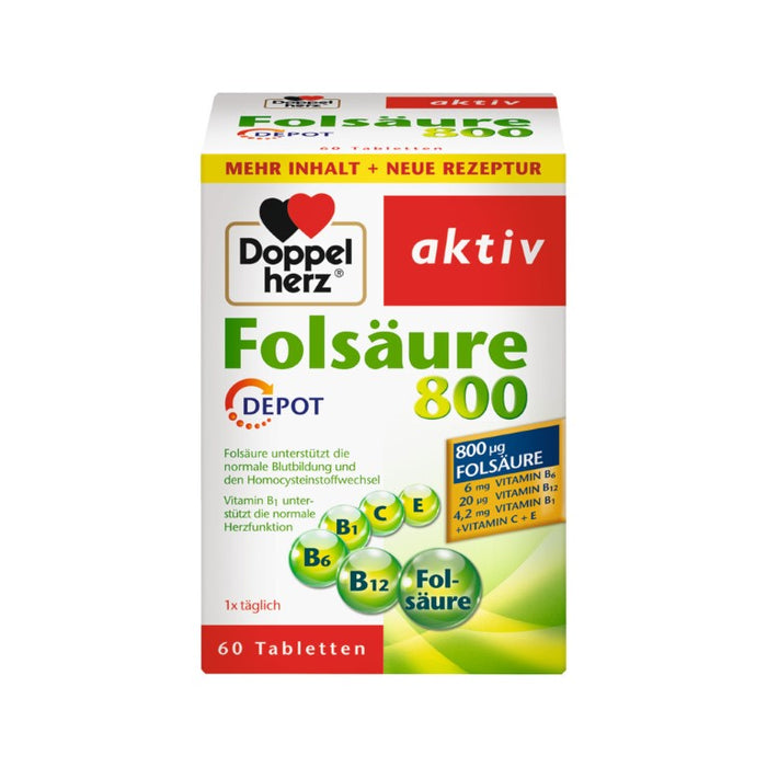 Doppelherz Folsäure 800 Depot Tabletten, 60 pcs. Tablets