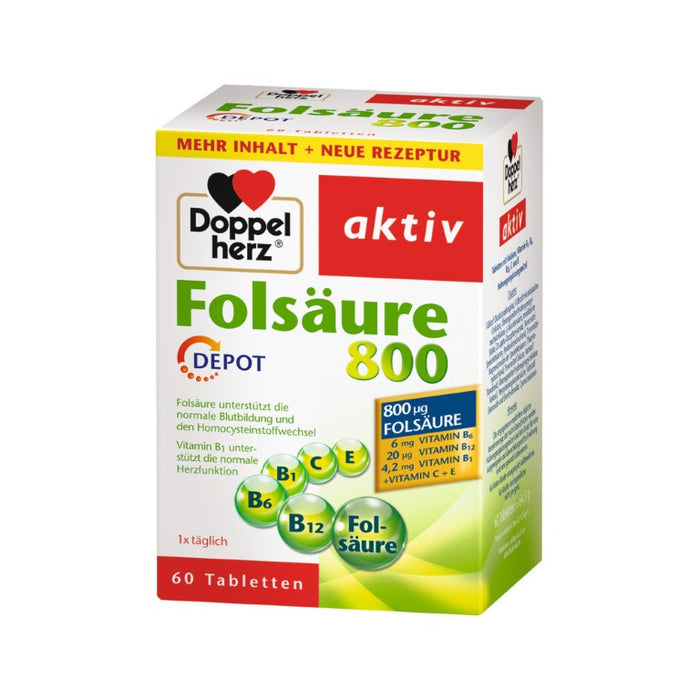 Doppelherz Folsäure 800 Depot Tabletten, 60 pcs. Tablets