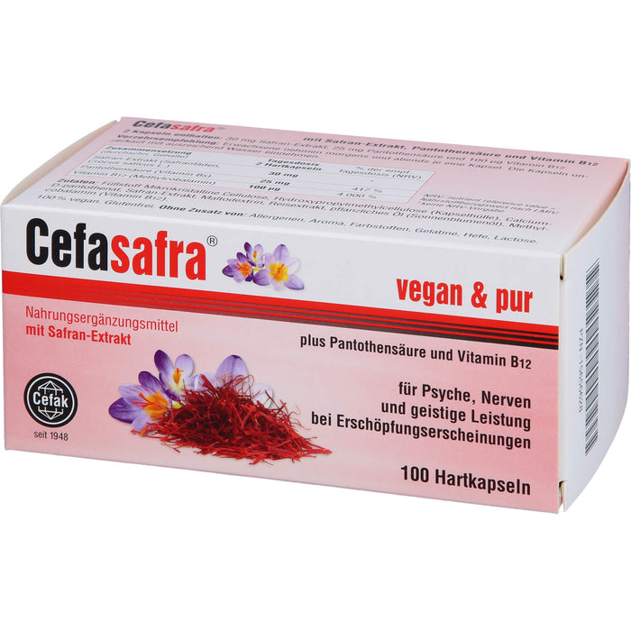 Cefasafra mit Safran-Extrakt Kapseln, 100 pc Capsules