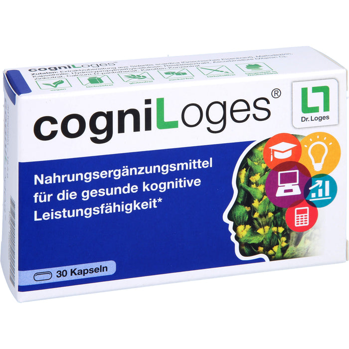 CogniLoges Kapseln zur Unterstützung der kognitiven Leistungsfähigkeit, 30 pc Capsules