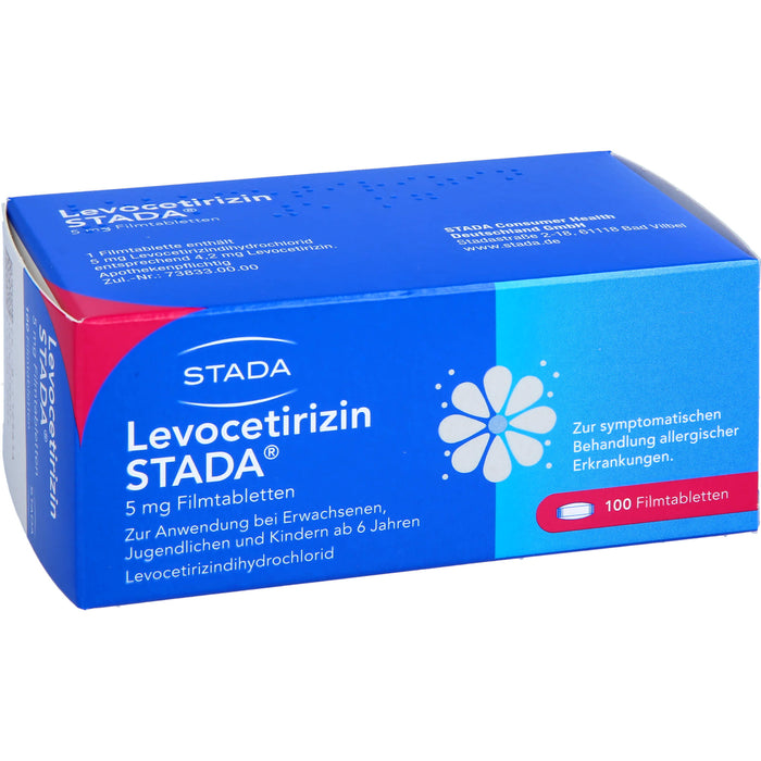 Levocetirizin STADA 5 mg Filmtabletten bei Allergien, 100 St. Tabletten