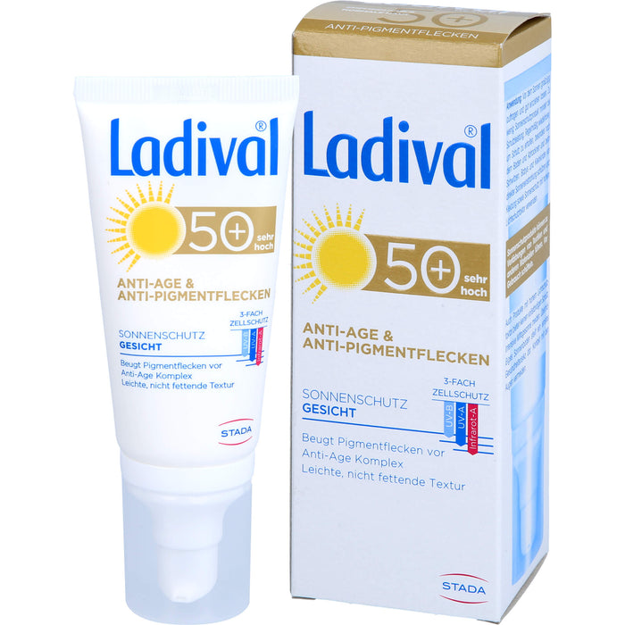 Ladival Anti-Age & Anti-Pigmentflecken 50+ Sonnenschutz Gesicht, 50 ml Cream