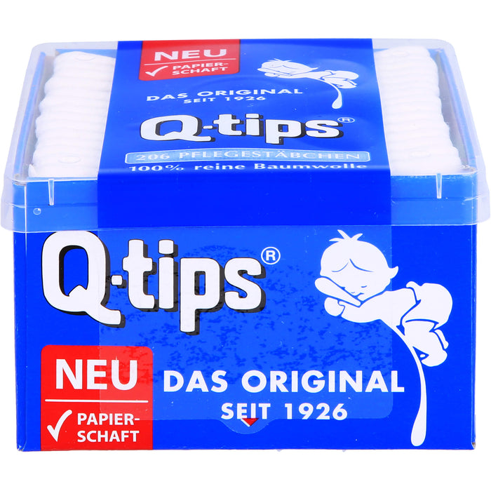 Q-tips Wattestäbchen Papierschaft, 206 St. Wattestäbchen