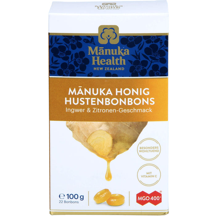 Manuka Health MGO 400+ Ingwer-Zitrone Lutschbonb., 100 g BON