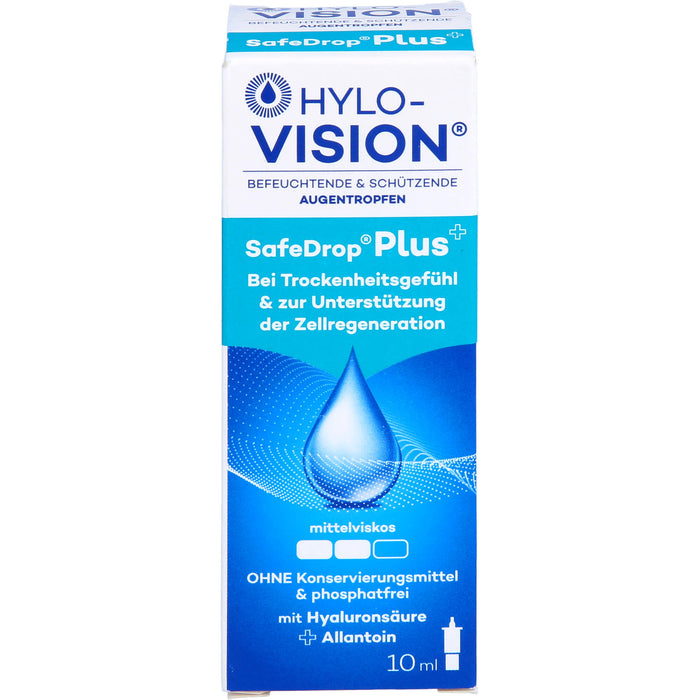 HYLO-VISION SafeDrop Plus befeuchtende & schützende Augentropfen, 10 ml Solution