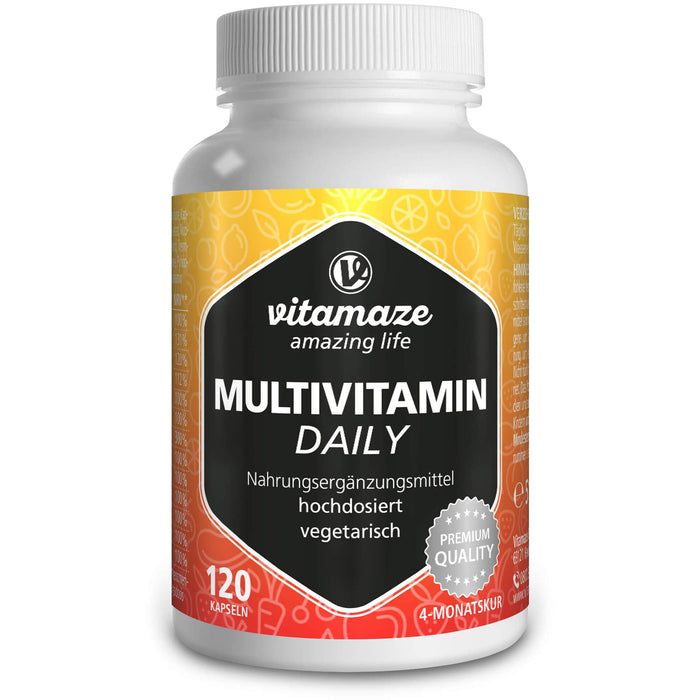 Multivitamin Daily ohne Jod vegetarisch, 120 St KAP