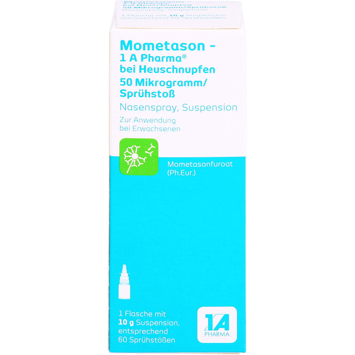 Mometason - 1 A Pharma bei Heuschnupfen 50 Mikrogramm/Sprühstoß Nasenspray, Suspension, 10 g Solution