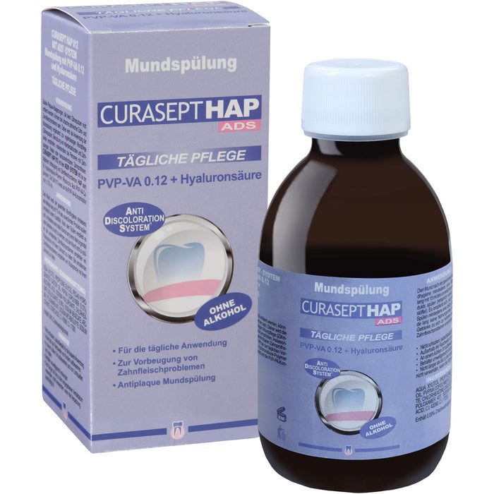 CURASEPT HAP012 PVP-VA 0,12 + Hyaluron Mundspülung, 200 ml Lösung