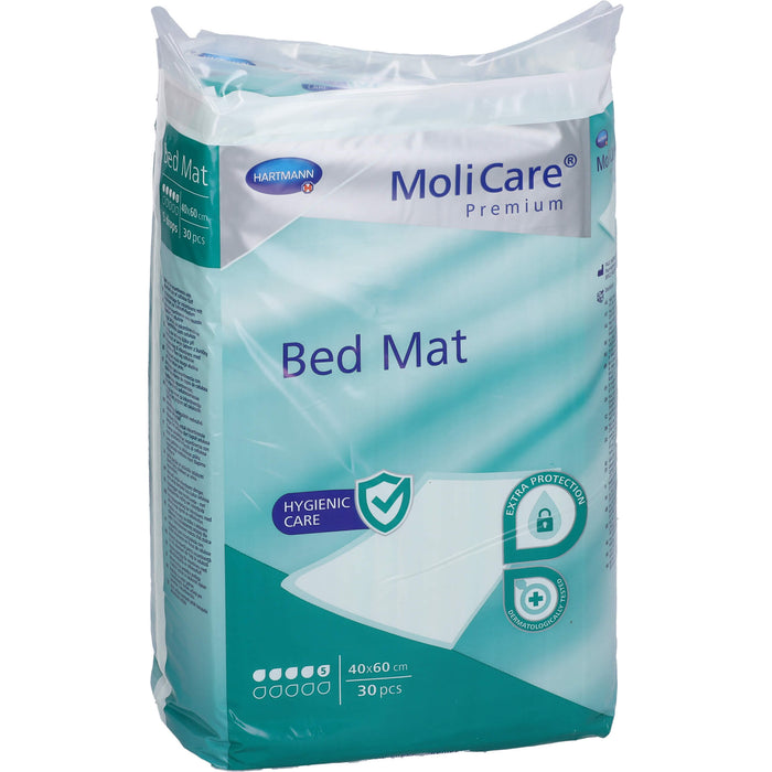 MoliCare Premium Bed Mat 5 Tropfen 40 x 60 cm Bettunterlagen für zusätzlichen Schutz, 30 St. Unterlagen