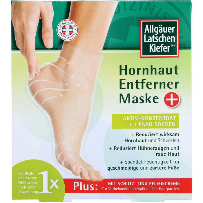 Allgäuer Latschenkiefer Hornhaut Entferner Maske Plus Aktiv-Konzentrat + 1 Paar Socken, 1 St. Kombipackung