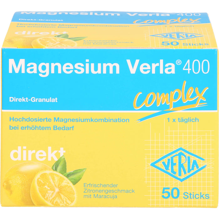 Magnesium Verla 400 complex Direkt-Granulat Sticks, 50 St. Beutel