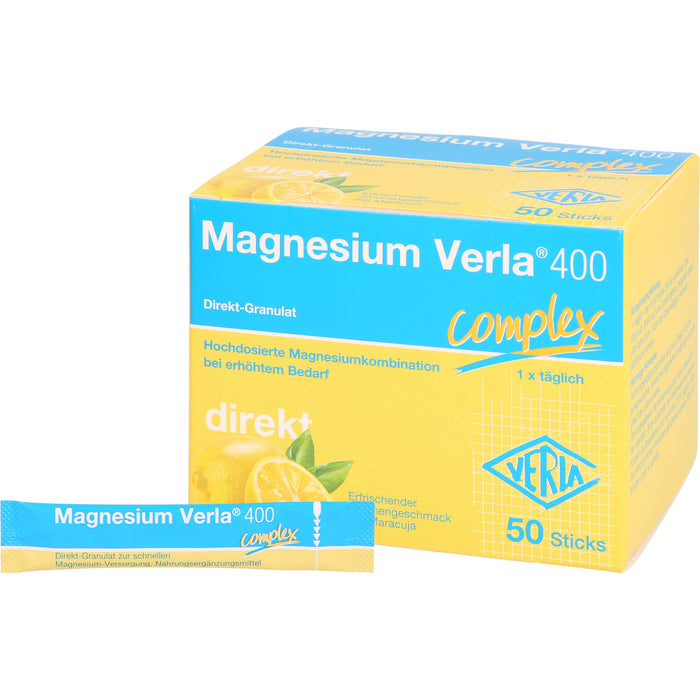 Magnesium Verla 400 complex Direkt-Granulat Sticks, 50 St. Beutel