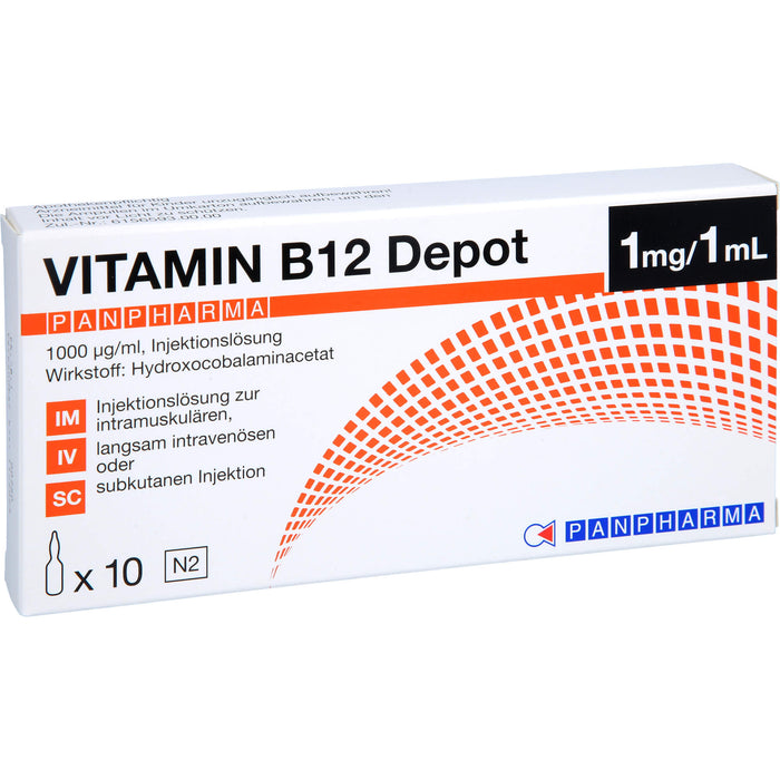 Panpharma Vitamin B12 Depot 1000 µg/ml Injektionslösung, 10 pcs. Ampoules