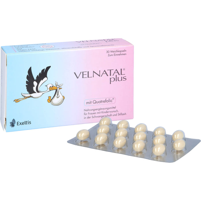 VELNATAL plus für Frauen mit Kinderwunsch Weichkapseln, 30 pc Capsules