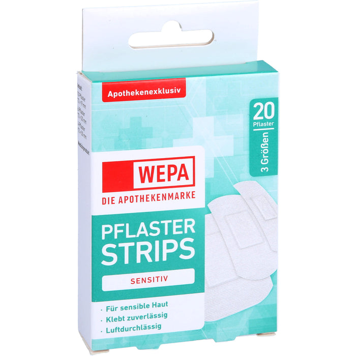 WEPA Pflaster Strips sensitiv 3 Größen, 20 St PFL