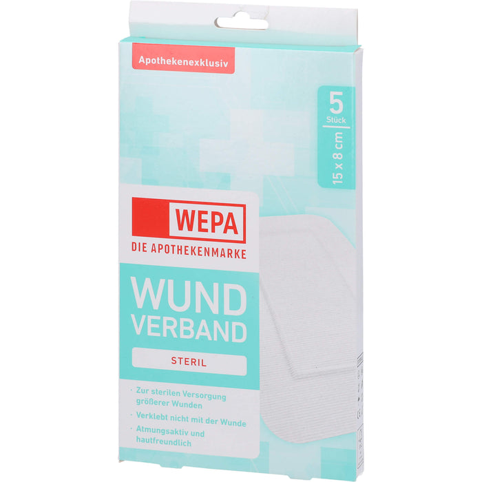 WEPA Wundverband 15 x 8cm steril, 5 St PFL