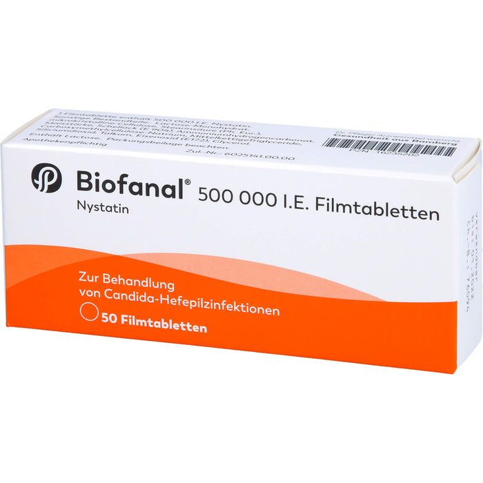 Biofanal 500 000 I.E. Filmtabletten zur Behandlung von Candida-Hefepilzinfektionen, 50 pc Tablettes