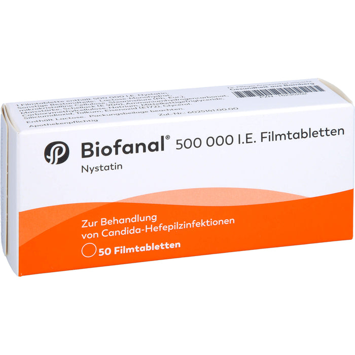 Biofanal 500 000 I.E. Filmtabletten zur Behandlung von Candida-Hefepilzinfektionen, 50 pc Tablettes