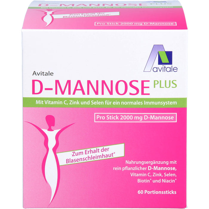 D-Mannose Plus 2000mg Sticks m. Vit. u. Mineralst., 60X2.47 g PUL