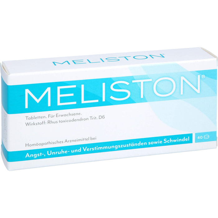 MELISTON Tabletten bei Angst-, Unruhe- und Verstimmungszuständen sowie Schwindel, 40 pc Tablettes