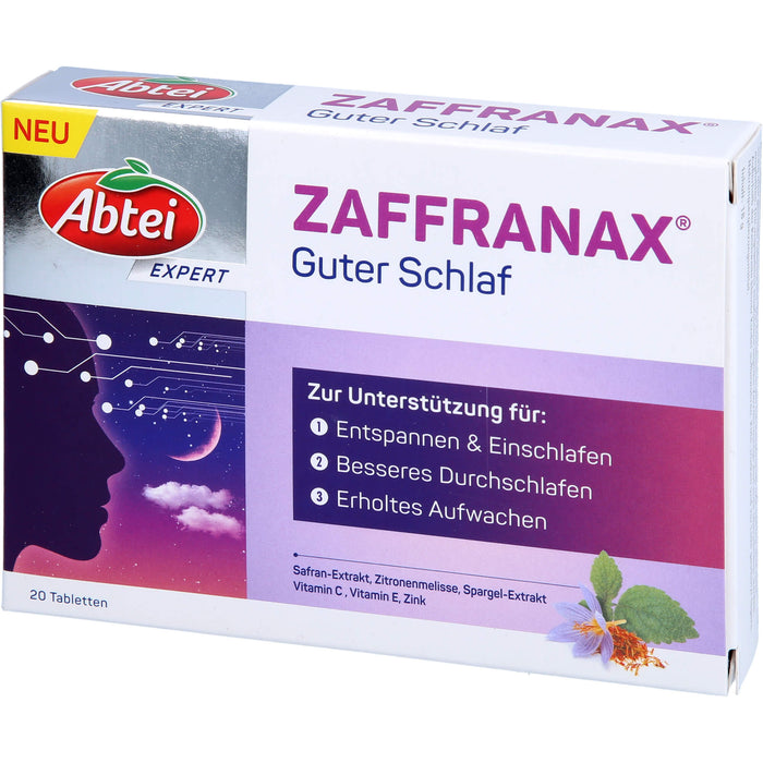 Abtei Expert ZAFFRANAX Guter Schlaf Tabletten, 20 St. Tabletten