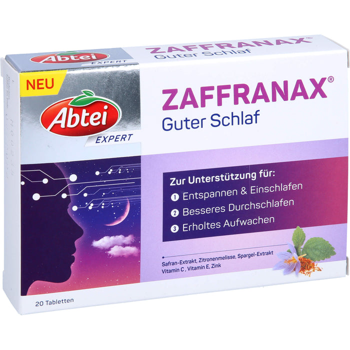 Abtei Expert ZAFFRANAX Guter Schlaf Tabletten, 20 pc Tablettes